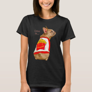 T-shirt Amour French Bulldog Frenchie Maman Papa Chien Chi