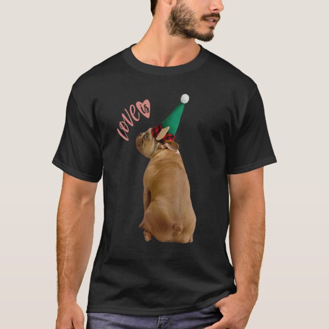 T-shirt Amour French Bulldog Frenchie Maman Papa Chien Chi (Devant)
