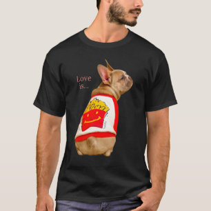 T-shirt Amour French Bulldog Frenchie Maman Papa Chien Chi
