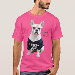 T-shirt Amour French Bulldog Frenchie Maman Papa Chien Chi