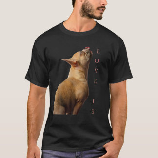T-shirt Amour French Bulldog Frenchie Maman Papa Chien Chi