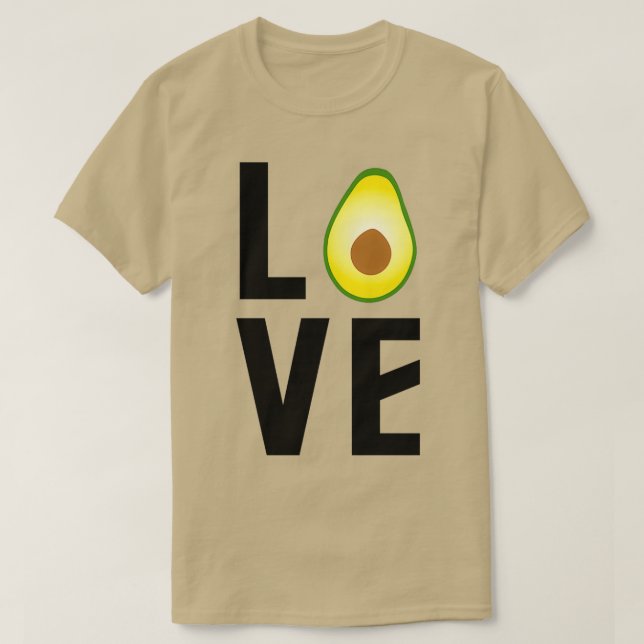 T-shirt Amour Fruit Avocado Love (Design devant)