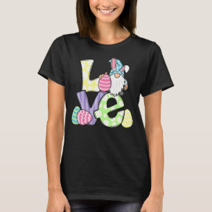 T-shirt Amour Gnome Bunny Pastel Printemps Chasse Oeufs Ra