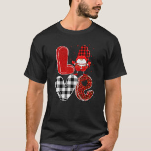 T-shirt Amour Gnome Valentines Jour Squad Leopard Plaid Ma