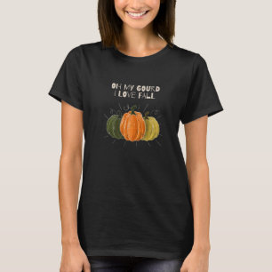 T-shirt Amour Gourd Citrouille Automne Feuilles Hommes Fem