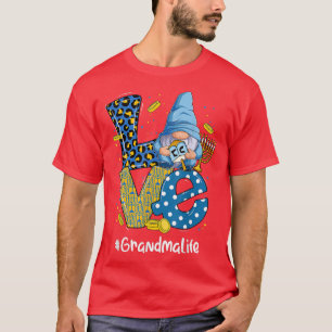 T-shirt Amour Grand-mère vie Leopard Gnome Joyeux Chanukah
