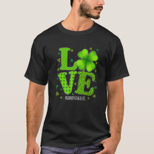 T-shirt Amour Grand-père Green Plaid Leopard Patrick's Day