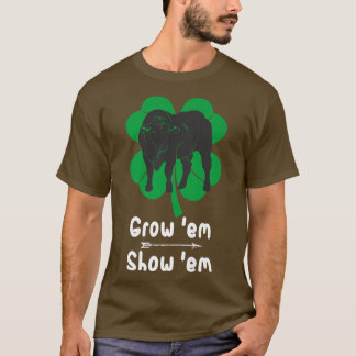 T-shirt Amour Growing Bulls, Montrer Élevage Fermier Costu