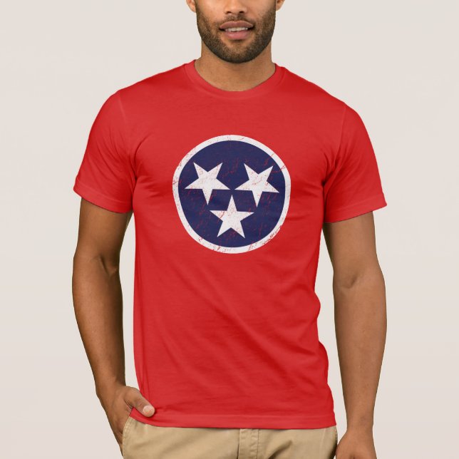 T-shirt Amour grunge de Nashville de drapeau d'état du (Devant)