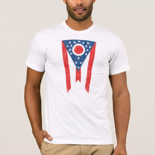 T-shirt Amour grunge vintage de Columbus de drapeau d'éta