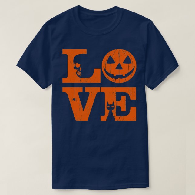 T-shirt Amour Halloween déçu (Design devant)