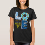 T-shirt Amour Hanukkiah Menorah Juif Hanoukka Chanukah Men<br><div class="desc">Amour Hanukkiah Menorah Juif Hanoukka Chanukah Hommes Femmes Enfants 6</div>