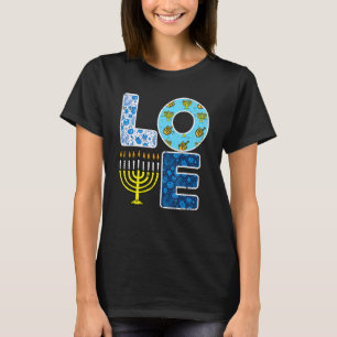 T-shirt Amour Hanukkiah Menorah Juif Hanoukka Chanukah Men