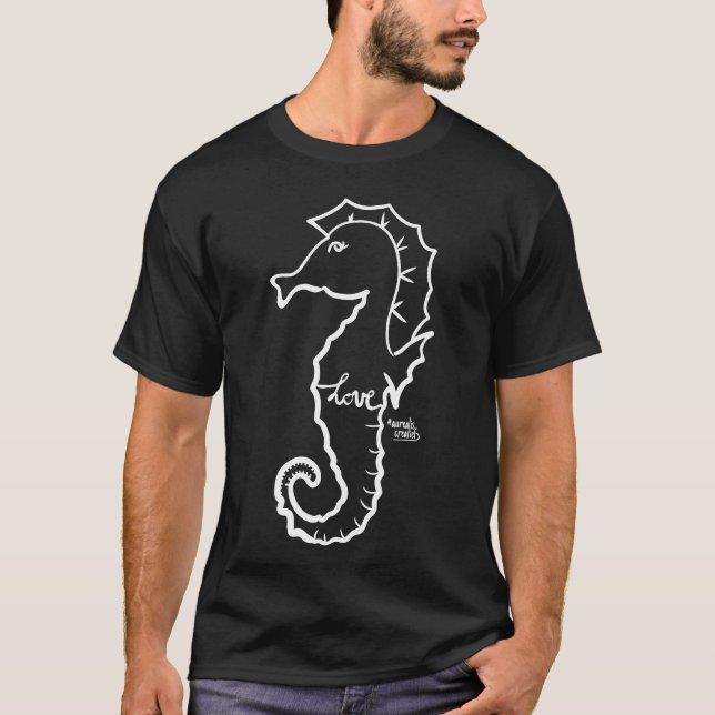 T-shirt Amour hippocampe rétro (Devant)