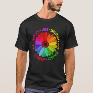 T-shirt Amour Inclusion Espoir Diversité Kindness Paix Éga