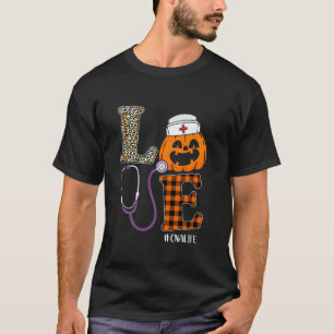 T-shirt Amour Infirmière CNA Léopard Citrouille Halloween