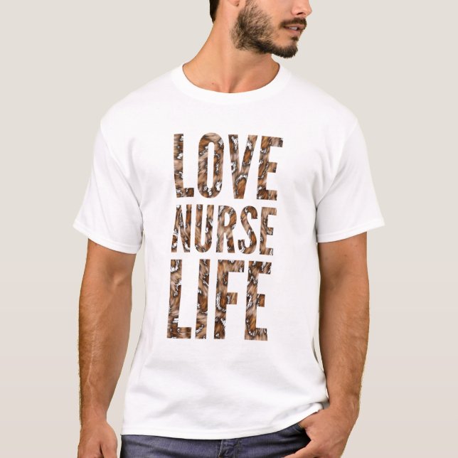 T-shirt Amour infirmière vie (Devant)