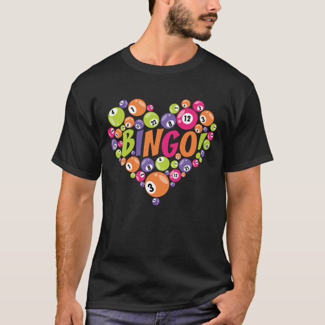 T-shirt Amour Jouer Bingo (Devant)