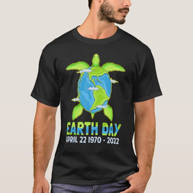 T-shirt Amour Jour des terres Mondial Tortue de mer Planèt (Devant)