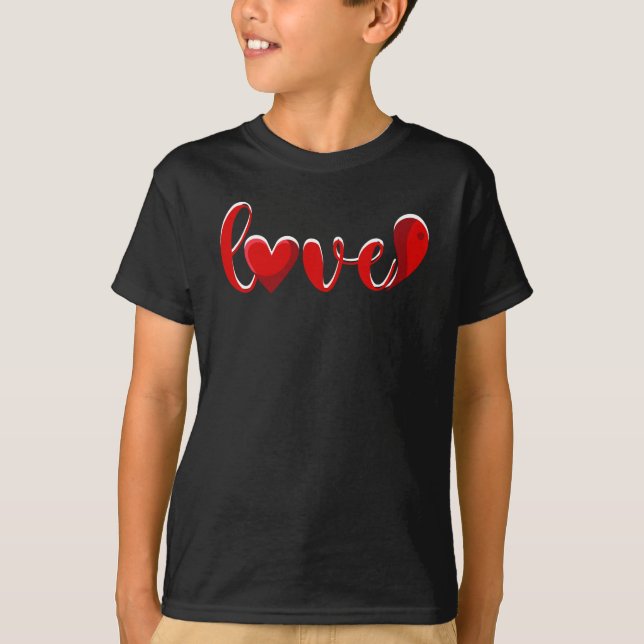 T-shirt Amour Joyeux Valentines Jour Amour Mur (Devant)