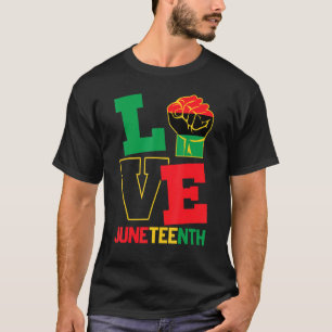 T-shirt Amour Juneteeth Fierté Histoire noire Fière Afro A