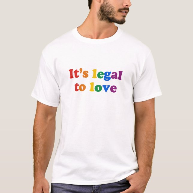 T-shirt Amour juridique de gay pride (Devant)