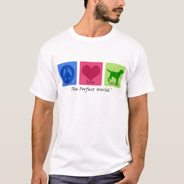 T-shirt Amour labrador retriever de paix (Devant)
