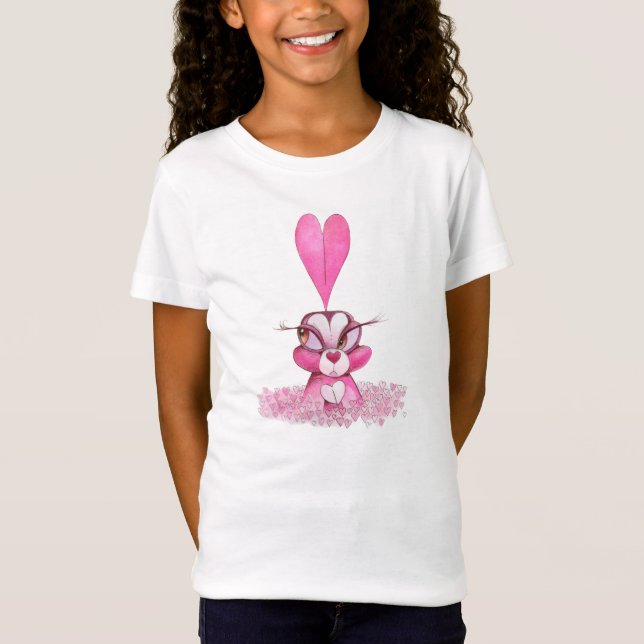 T-shirt amour lapin - taille enfant (Devant)
