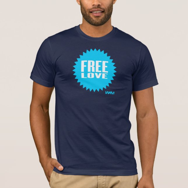 T-shirt amour libre - bleu (Devant)