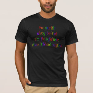 T-shirt Amour, Lumière, Bonheur Citation Arc-en-ciel Inspi