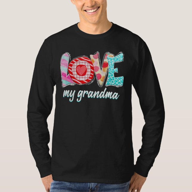 T-shirt Amour Ma grand-mère Joyeuse Fête des mères (Devant)