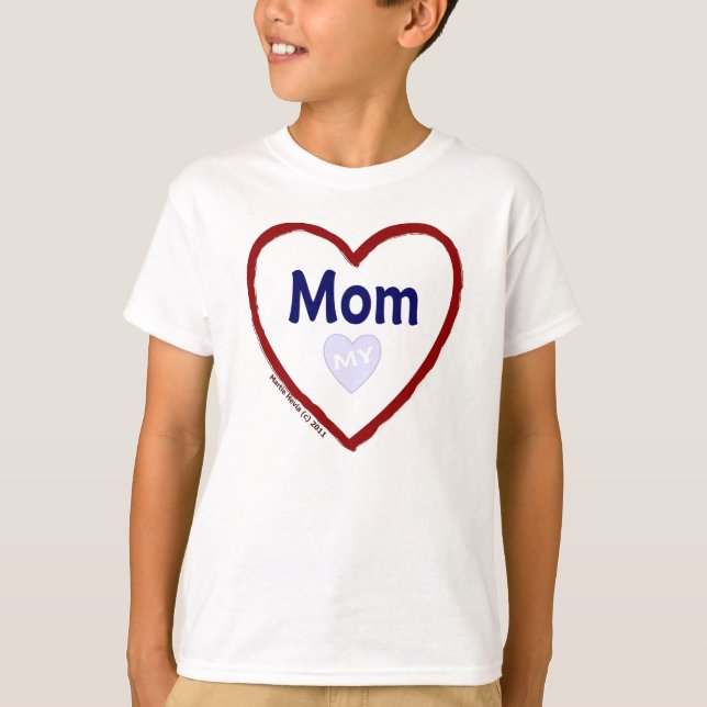 T-shirt Amour : Ma maman - chemise (Devant)