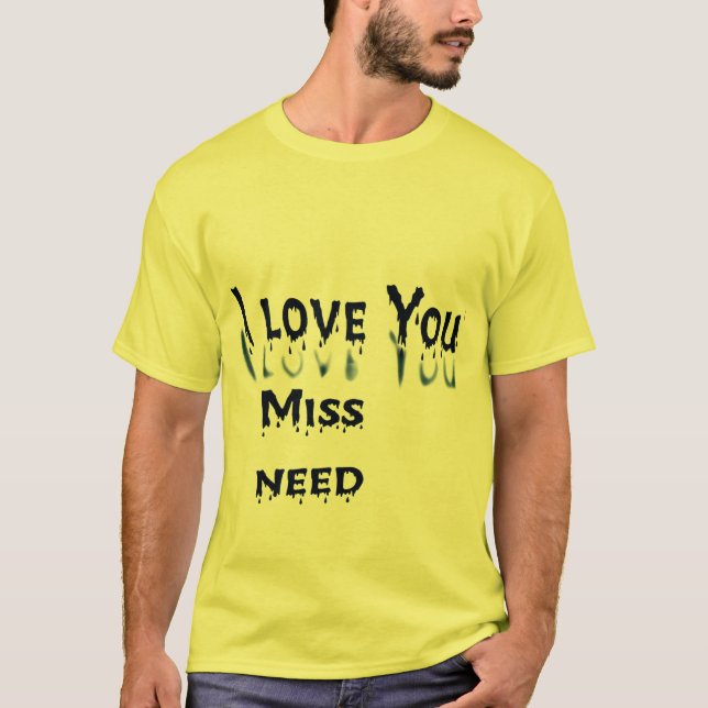 T-shirt Amour, Mademoiselle, Besoin : Une Expression Au Co (Devant)