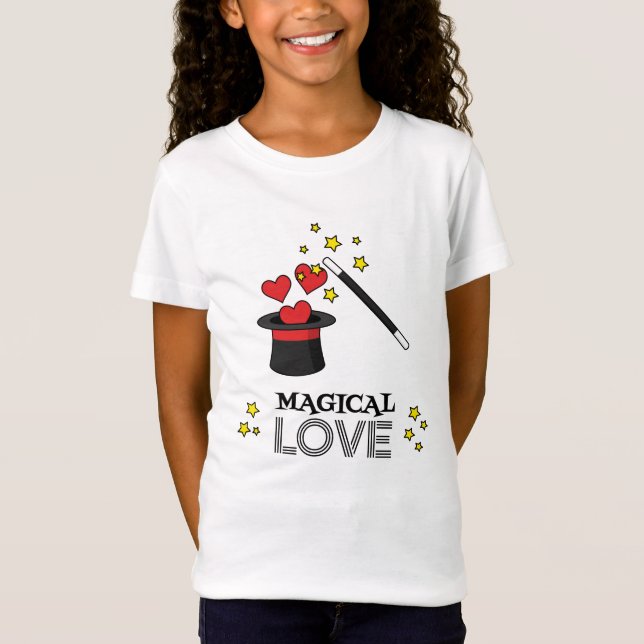 T-Shirt Amour magique - Noir (Devant)