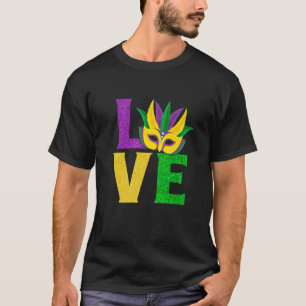 T-shirt Amour Mardi Gras Masquerade Masque Masque Masculin