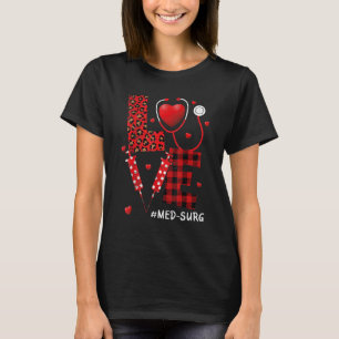 T-shirt amour Med Surg Infirmière stéthoscope Saint Valent
