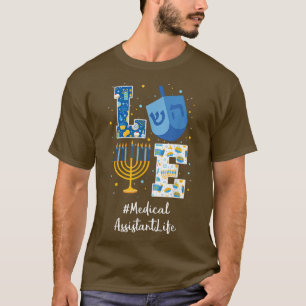 T-shirt Amour MÉDICALE ASSISTANT Hanoukka Juif Chanukah Ha