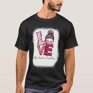 T-shirt Amour Messy Bun Orchestre Enseignant Saint Valenti