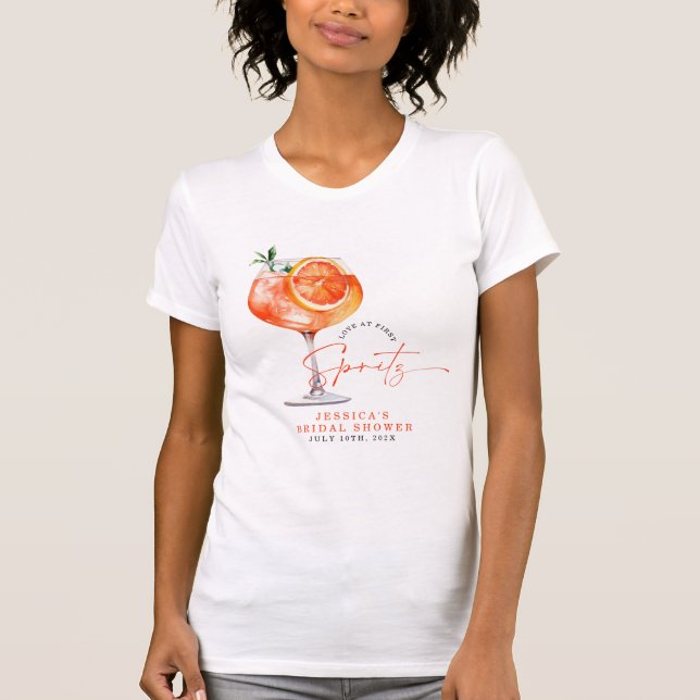 T-shirt Amour Moderne Au Premier Spritz Enterrement de Vie (Devant)