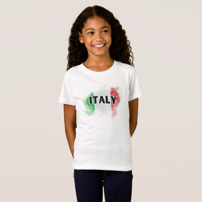 T-Shirt Amour Moderne Italie Drapeau Rome Souvenir (Devant entier)