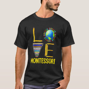 T-shirt Amour Montessori Enseignant Éducation Retour À L'É