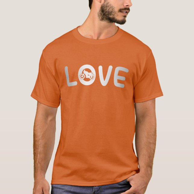 T-shirt amour moto vintage (Devant)