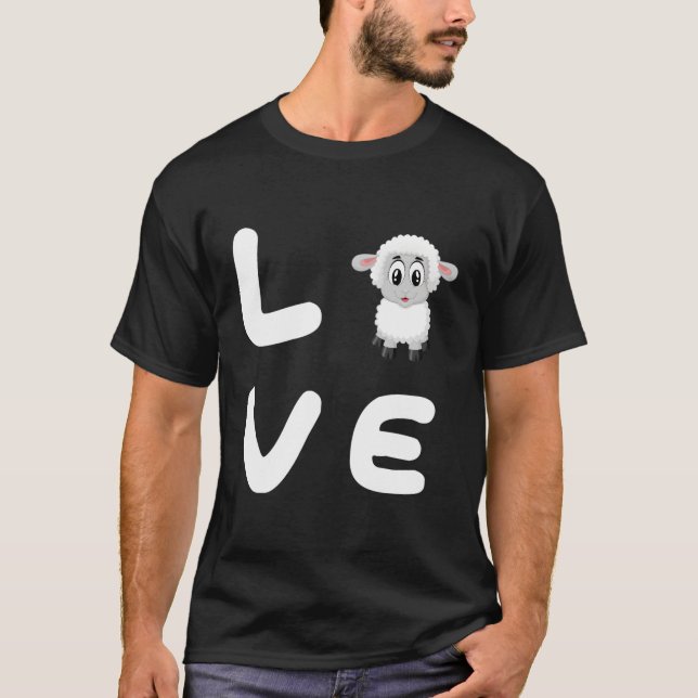 T-shirt Amour Moutons Design Drôle Moutons (Devant)