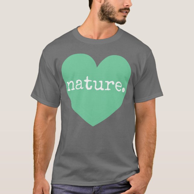 T-shirt Amour Nature Cœur rétro (Devant)