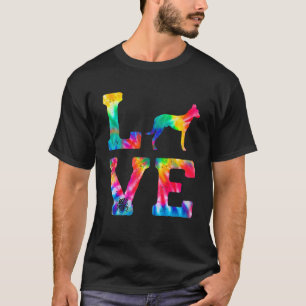 T-shirt Amour Néerlandais Berger Tie Dye Chien Maman Papa