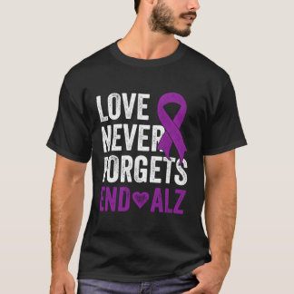 T-shirt Amour N'Oublie Jamais Purple Ribbon Sensibilisatio