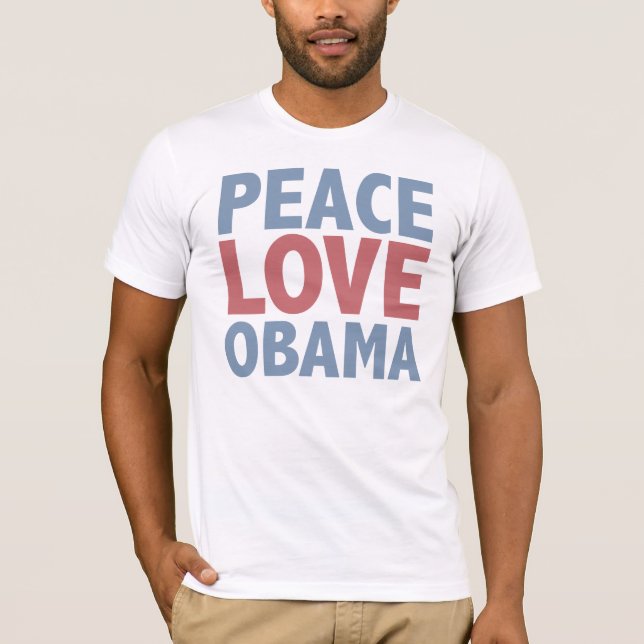 T-shirt Amour Obama de paix (Devant)