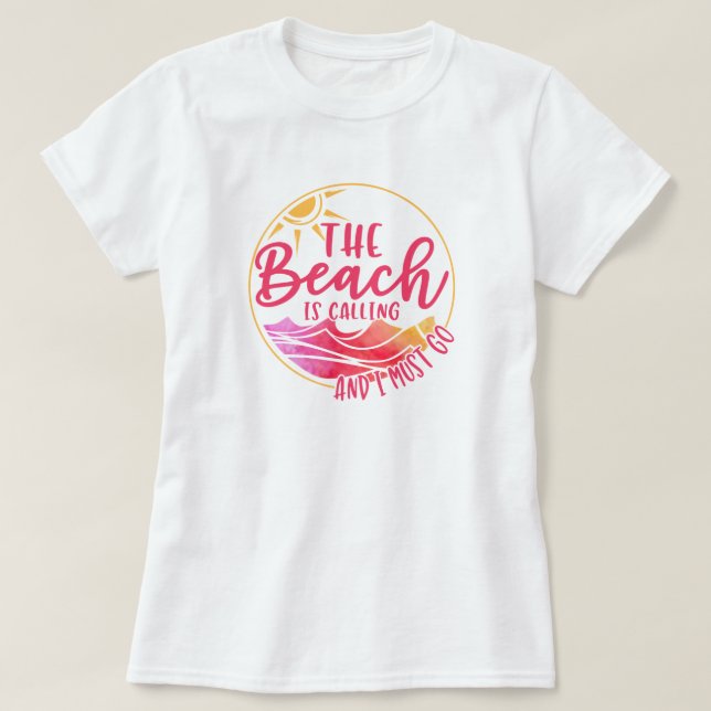 T-Shirt Amour Océan Plage (Design devant)