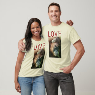 T-shirt Amour - orang-outan de mère avec le bébé