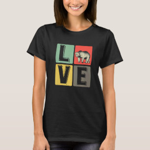 T-shirt Amour Ours Belle Coeur Ours Brown